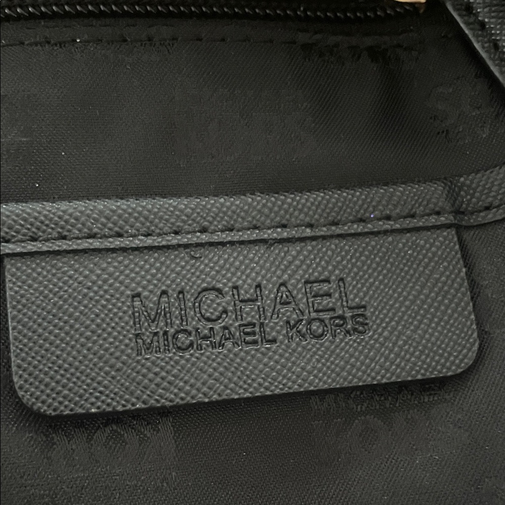 Michael Kors Monogram Black and Tan Crossbody Bag - Picture 10 of 17